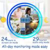 100-240 AC Video Baby Monitor 2.4G Wireless with 3.5 Inches LCD, 24Hrs Battery 900ft Range 2 Way Audio Temperature Sensor