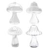Glass Mushroom Vase Clear Small Bud Flower Vase Cute Mushroom Propagation Stations for Home Room Kitchen Office Windowsill Decoration