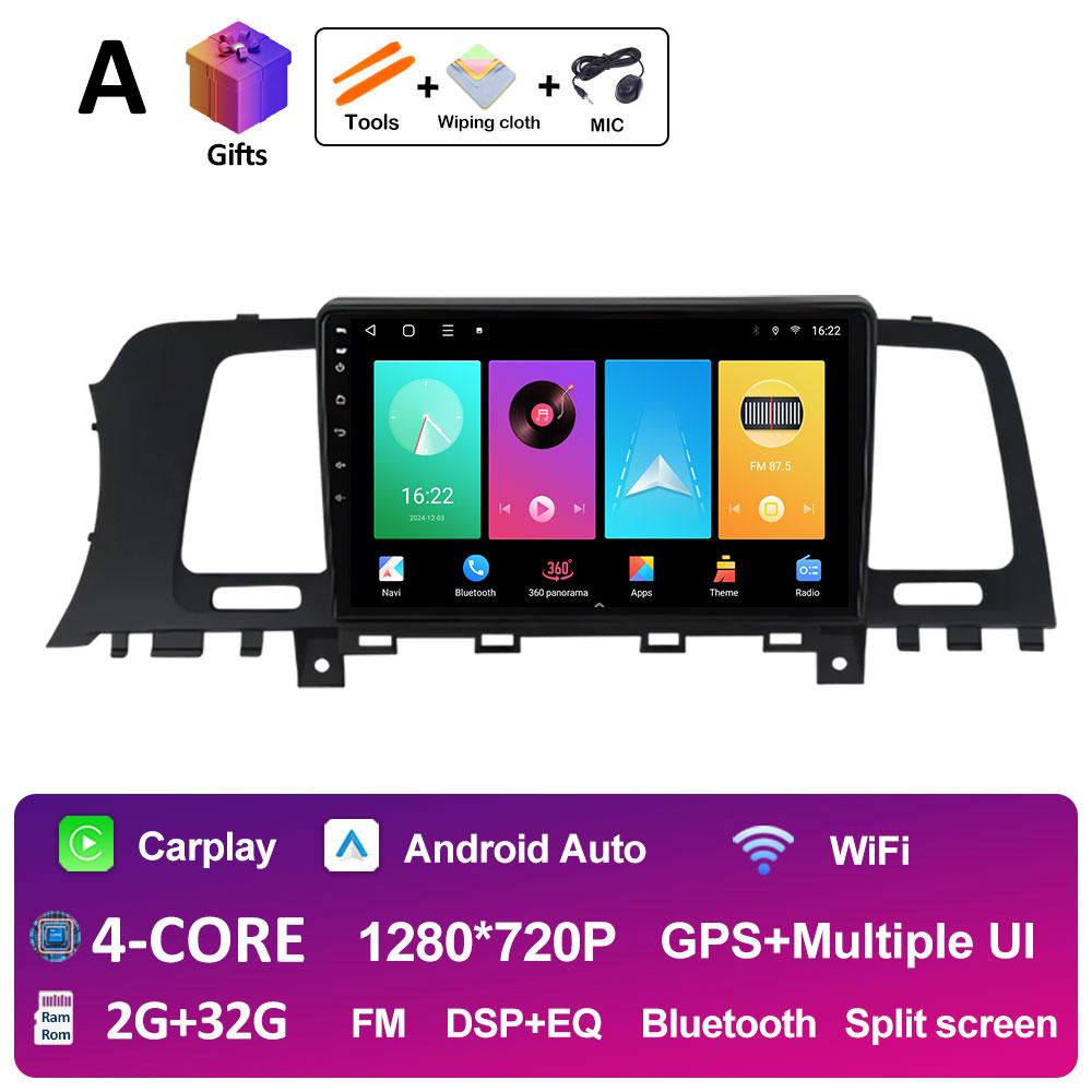 For Nissan Murano Z51 2010 2011 2012 2013 2014 Android 14 Wireless Carplay GPS Navigation WIFI 2.5D Touch Screen 4G Accessories