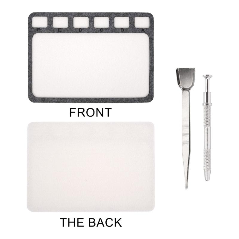 3/4Piece Jewelry Crafting Tools Kit With Felt Bead Mat 6 Compartments Metal Scoops Bead Craft Mat For Bead Organizing