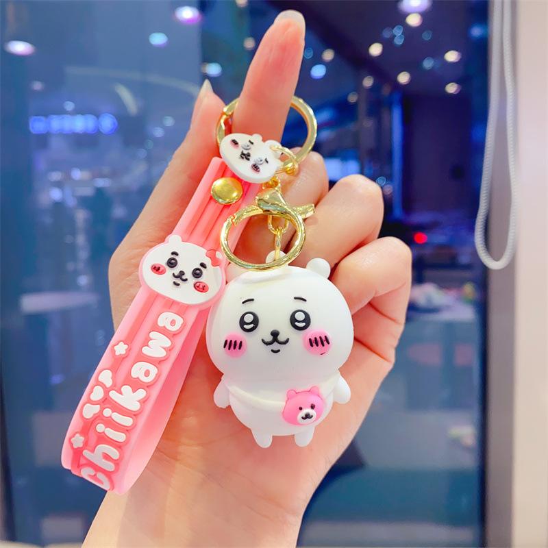 Chaveiro Jiyikawa de Desenho Animado Criativo Chaveiro Usaki Fofo Boneca Tridimensional de PVC Acessórios de Bolsa Masculinos e Femininos