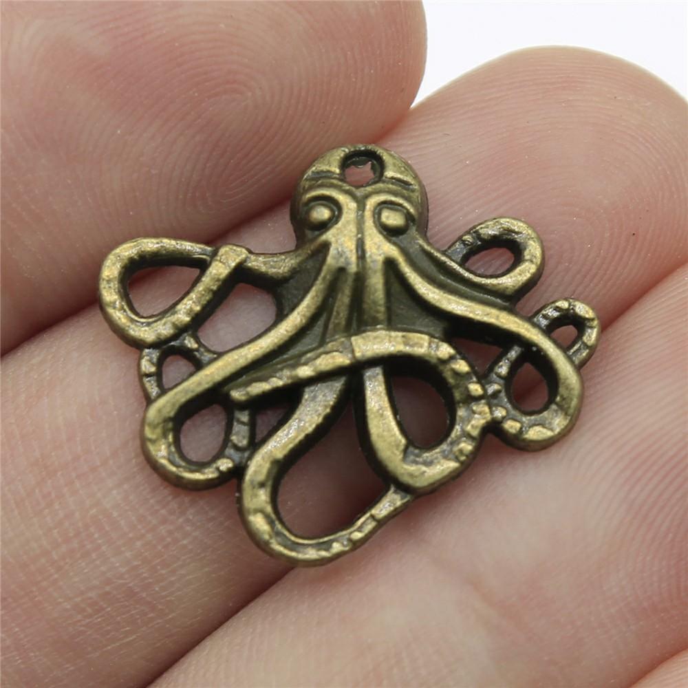 10 Stück Oktopus Anhänger Für Schmuckherstellung Meeresleben Meerestier Anhänger DIY Bastelzubehör
