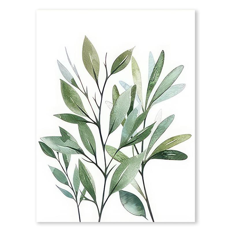 Nordic Sage Greenery Leaves Posters Scandinavian Eucalyptus Leaf Canvas Painting Minimalist Room Wall Art Home Decor Mural