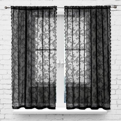 Window Curtain Attractive Good Air Permeability Easy Installation Sheer Curtain Dining Room Bathroom Lace Sheer Curtain Window Drape