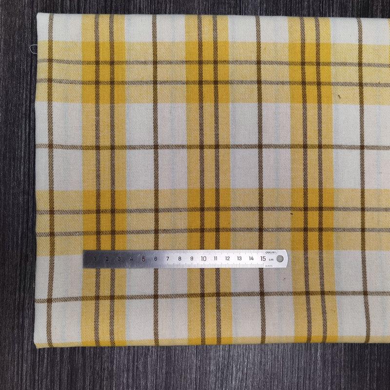 Children's Twill Plaid Flannel Shirt Fabric - Yarn Dyed, Brushed Cotton