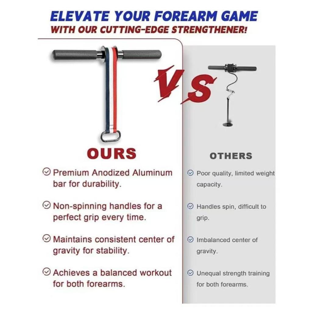 Arm Wrestling Forearm & Wrist Strength Training Bar