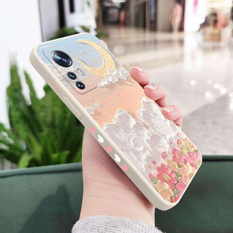 Oil Flowers Phone Case For Xiaomi Mi 15 14T 14 13 13T 12 11 Ultra 10 11T Pro Lite Poco X7 F5 F4 X4 M4 F3 X3 Pro 4G 5G GT Cover