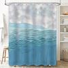 Stylish Blue Waves Shower Curtain for Bathrooms Waterproof Decorative Bathroom Liner Perfect Gift Idea