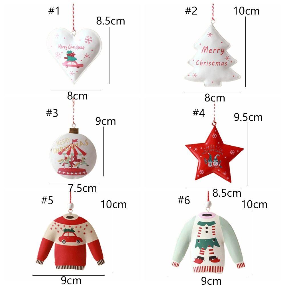 Retro Christmas Tree Pendant DIY Iron Love Star Pendant Exquisite Nordic Style Xmas Tree Hanging Pendant