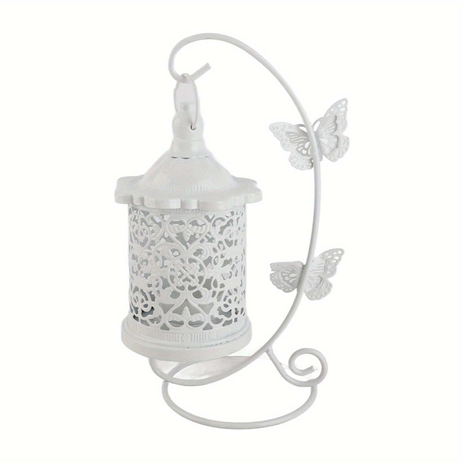 

Подсвечник в европейском стиле из кованого железа в виде полой бабочки, Рамадан Ид аль-Фитр Ид аль-Адха, декоративные поделки, Рождество Хэллоуин День святого Валентина белый