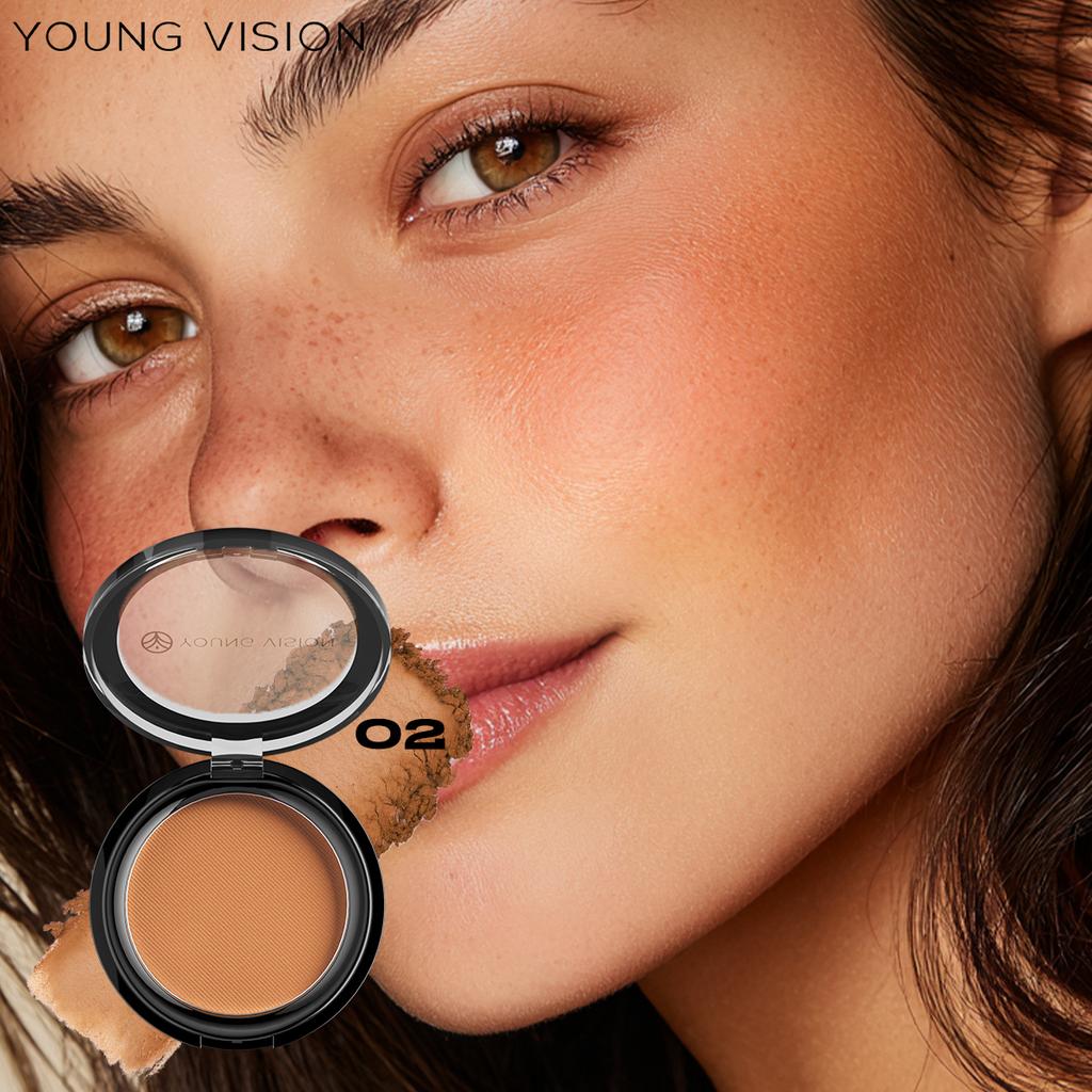 YOUNG VISION Matte Bronzer 5-in-1 Makeup Palette, Contour Powder Long-Lasting Oil Control, 6 Shades Waterproof & Sweat-Proof
