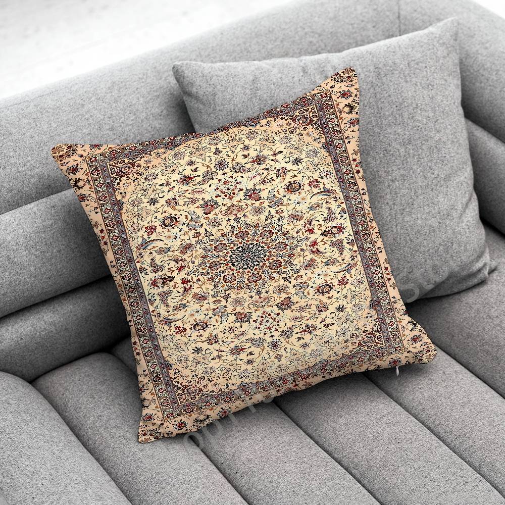 Persian Carpet Floral Pattern Throw Pillow Case For 50x50cm 40x40cm 55x55cm 45x45cm 30x30cm Square Bedroom Pillowcase Cover