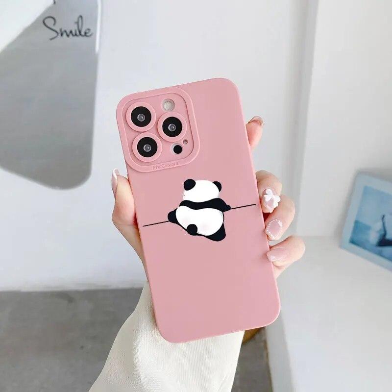 Animace Krásný telefon pro Iphone XR Max 11 Plus 6 13 Mini 7 14 X 8 12 XS Pro 6s Straight Silicon Soft TPU silikonový kryt