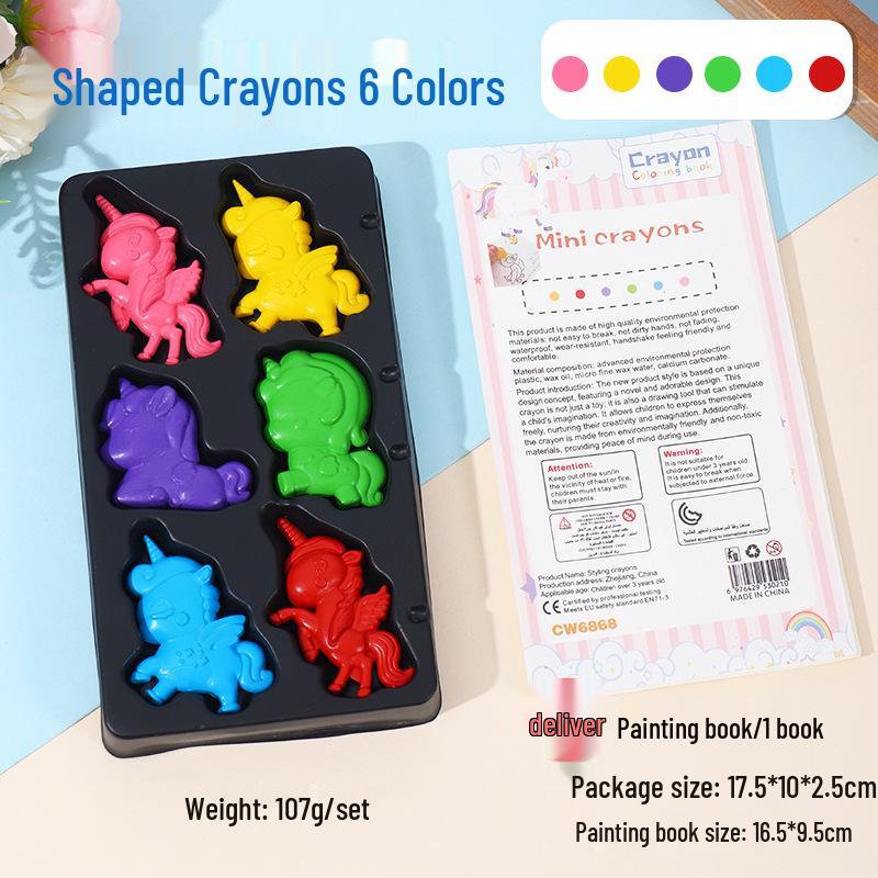 Unicorn Shaped 3D Crayons for Kids - Mess-Free Coloring Tools