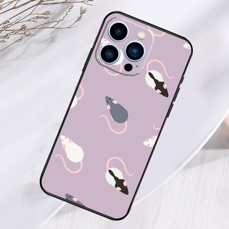 Mouse Rat Phone Case For iPhone 16 Pro Max 15 14 12 11 13 17 Pro Max Plus 12 13 Mini 16e 17 Air Cover