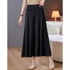 Pastte Mother's Summer Draped Wide-Leg Cropped Pants