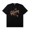 2025 Gibson Electric Guitar Peripheral Pattern T-shirt Short-sleeved Cotton Rock Band Guitarist Performance Summer Men Women