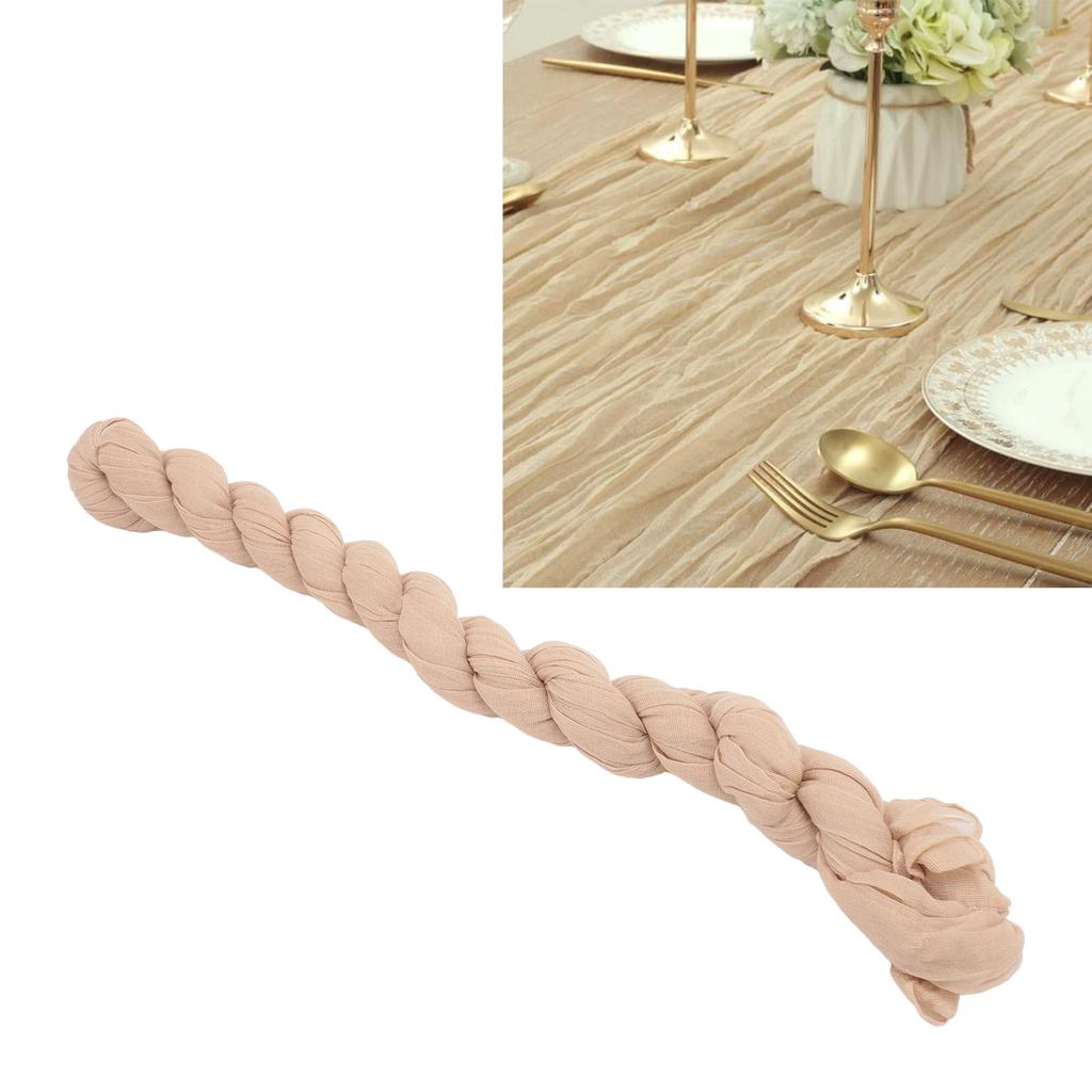 Cheese Cloth Table Runner 10ft Rustic Elegant Soft Romantic Gauze Table Runner for Wedding Birthday Party