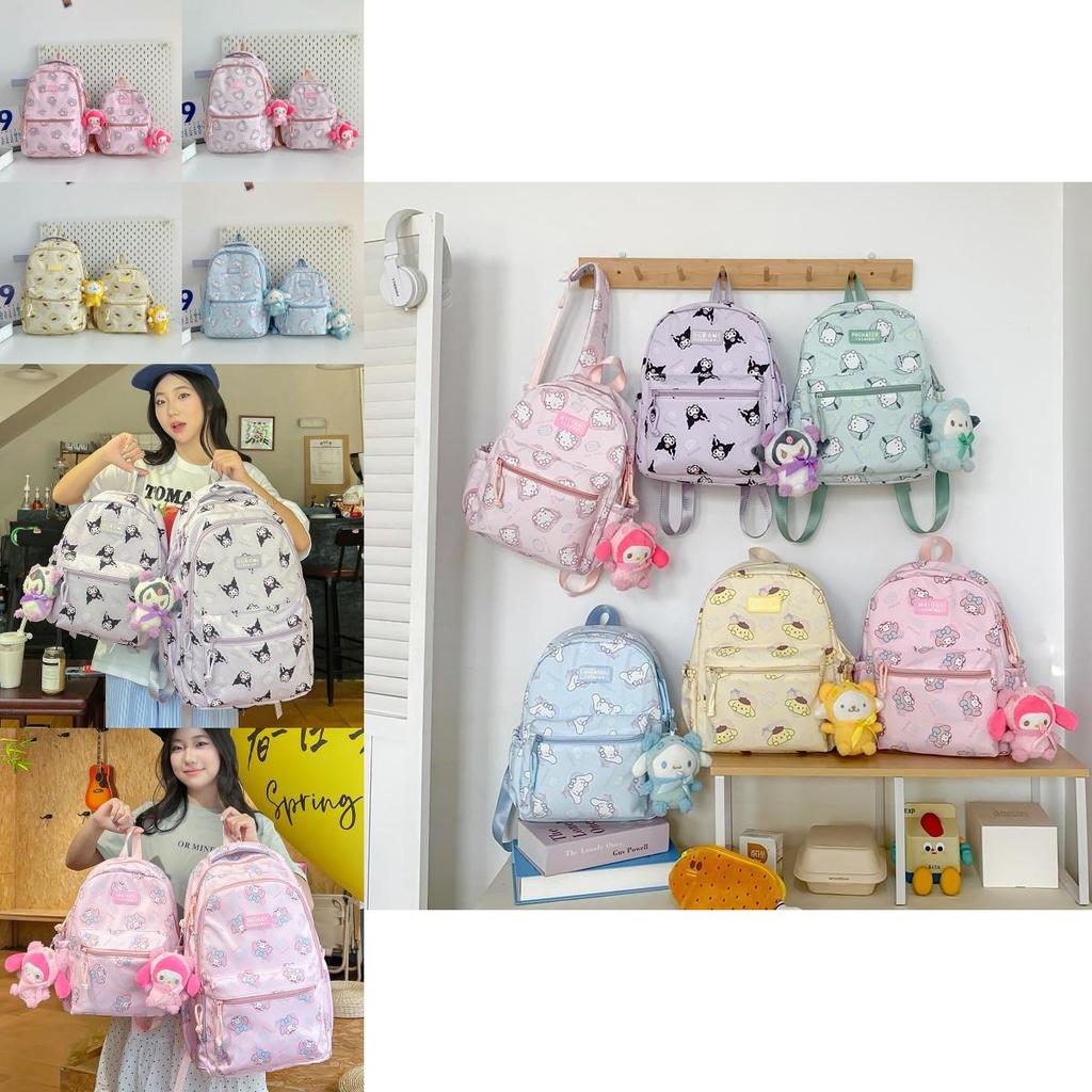 Anime Style Waterproof Nylon Backpack With Expansion For School College Students Special Characters Included