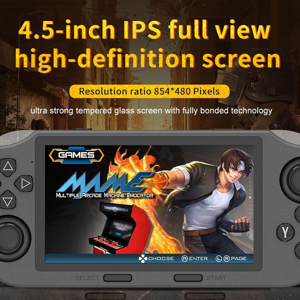 SF3000 Handheld Game Console Wireless Retro Game Console 4.5 Inch IPS Screen Game Console 64G Built-in 20000+ Games