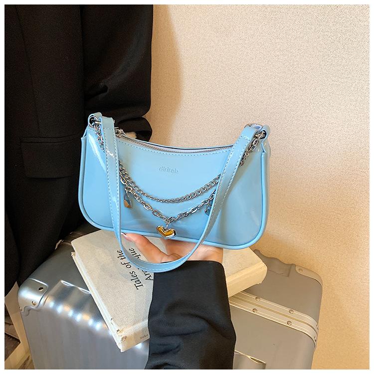Fashion trendy small square bag women's simple shoulder bag niche high-end casual oblique span women's bag