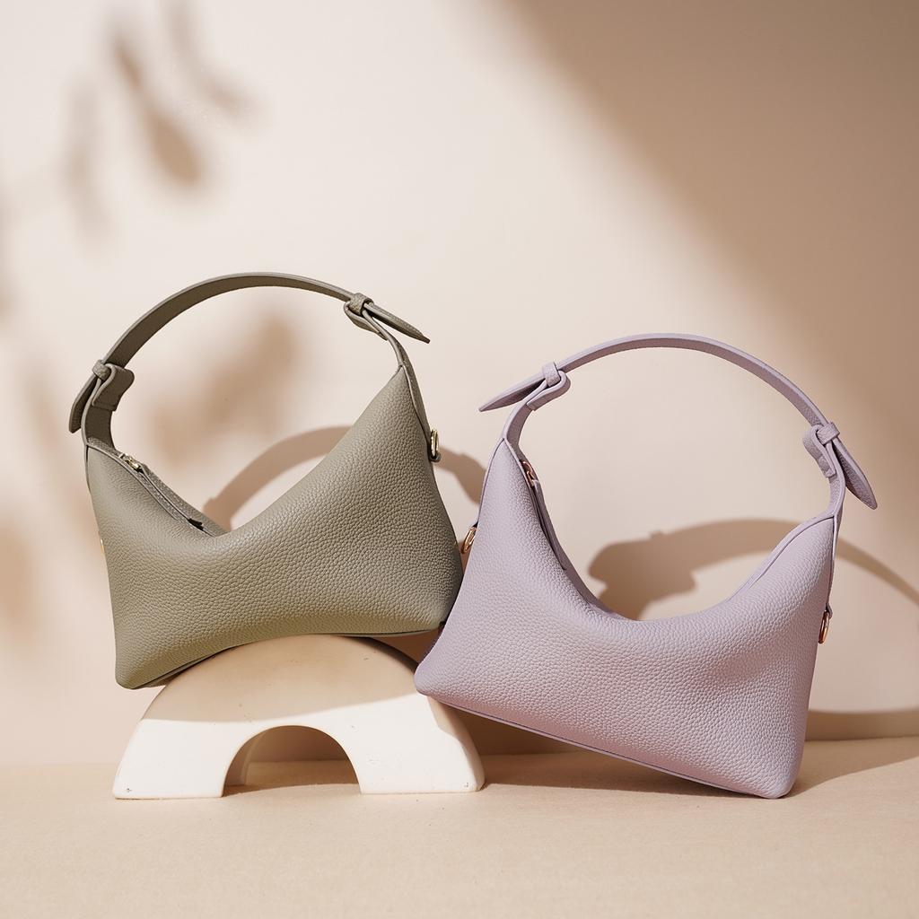 Leather Underarm Bag, Casual Single-shoulder Crossbody Bag, Commuting Dumplings, Soft and Large Capacity, Versatile for Carrying In Spring