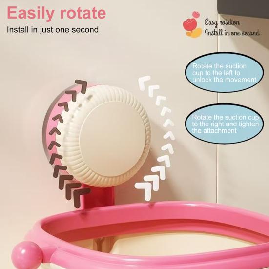 Suction Cup Trash Can Strong Load-bearing Large Capacity Easy To Install Wall