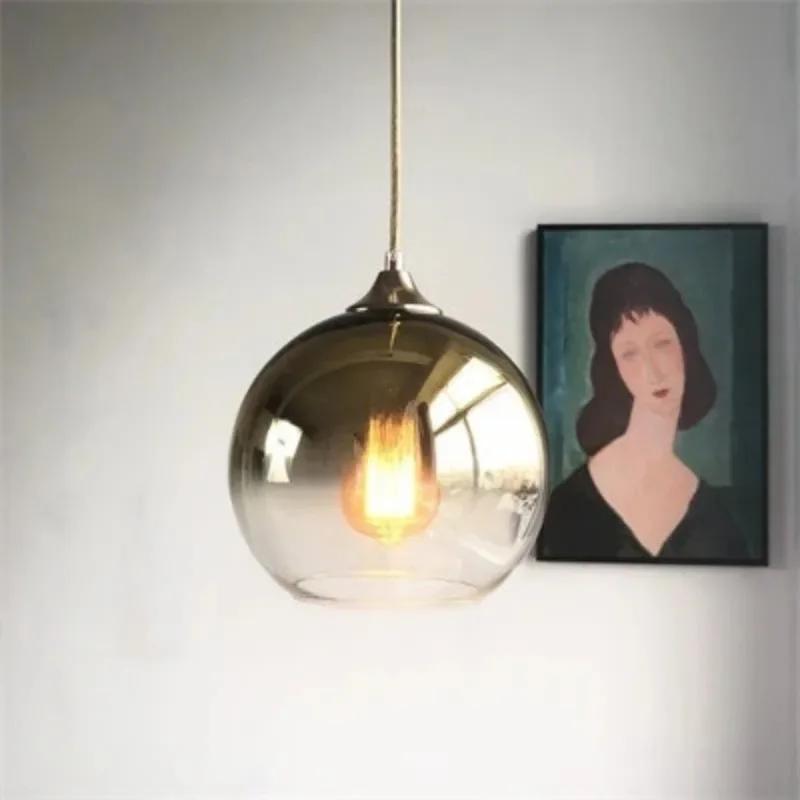 Modern Pendant Led Lights Glass Art Hanging Chandelier Dining Table Bedroom Kitchen Modest Ceiling Lamps for Room Home-appliance
