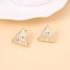 Medieval vintage Western court style, unique zebra irregular texture triangular earrings, personalized simple style