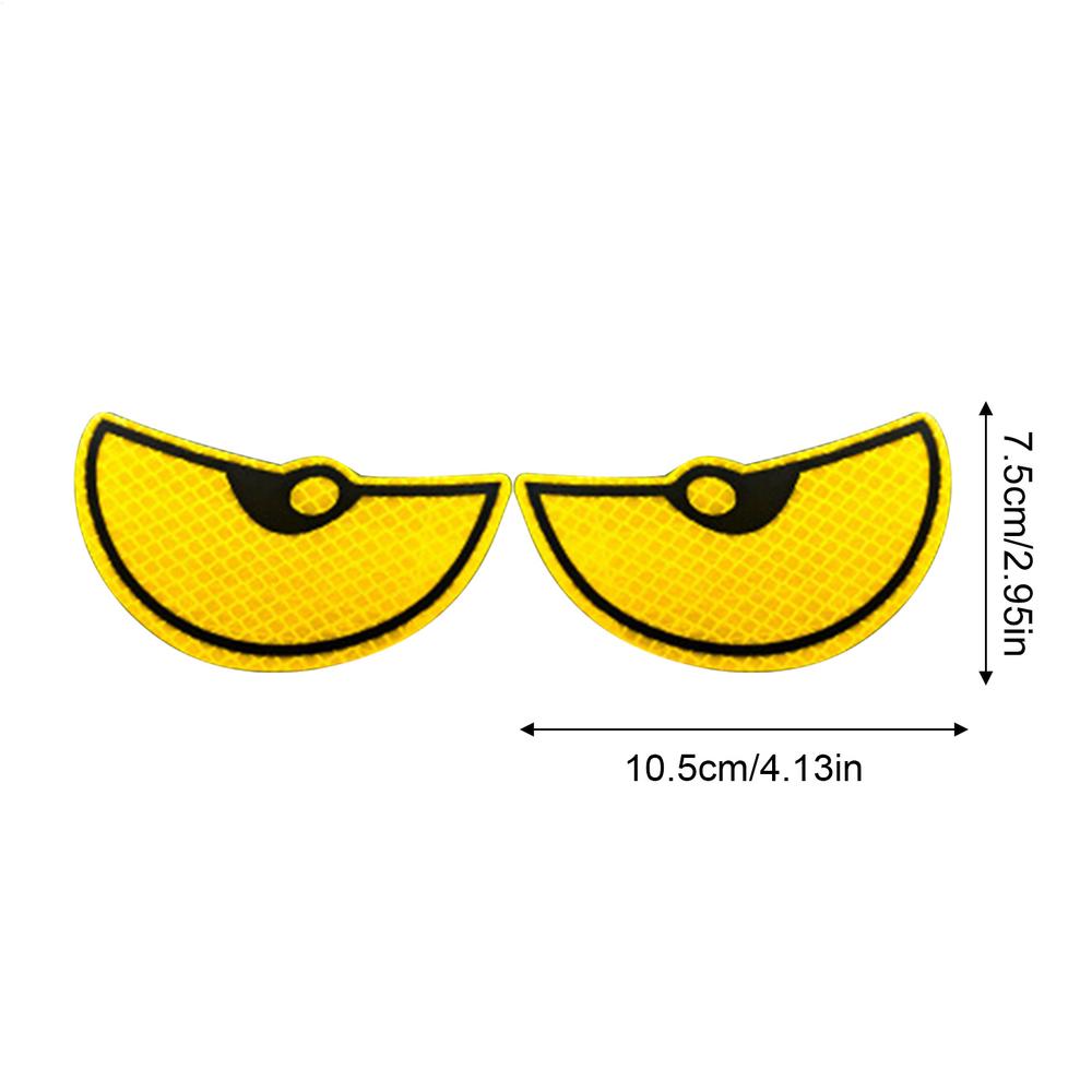 2pcs Funny Eyes Car Motorcycle Stickers Helmet Fairing Rear Window Decoration Decal Electric Car Motorcycle Reflective Stickers