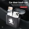 ATSS5 For Skoda Car Seat Back Hanging Trash Can Dust Box Waterproof Storage Accessories Fabia 1 2 Octavia a7 RS Superb Rapid Yeti