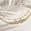 Beads Wings Waist Chain Metal Bikini Belly Belt Gift Double Layer Wings Body Chain  Party