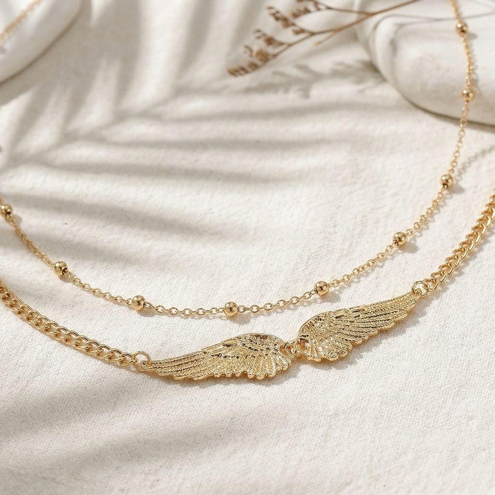 Beads Wings Waist Chain Metal Bikini Belly Belt Gift Double Layer Wings Body Chain  Party