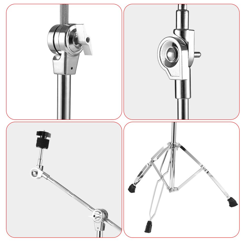 Cymbal Stand Straight Boom Cymbal Stand Double Braced Legs Height Angle Adjustable Cymbal Support Rack