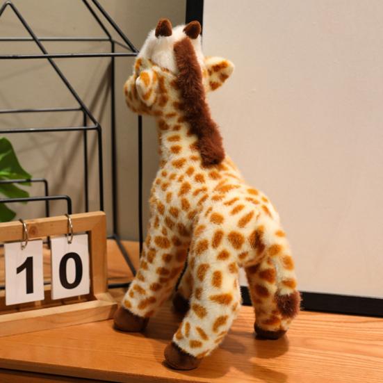 Plush Giraffe Doll Soft Cute Stuffed Giraffe Standing Plush Animal Toy Fluffy Giraffe