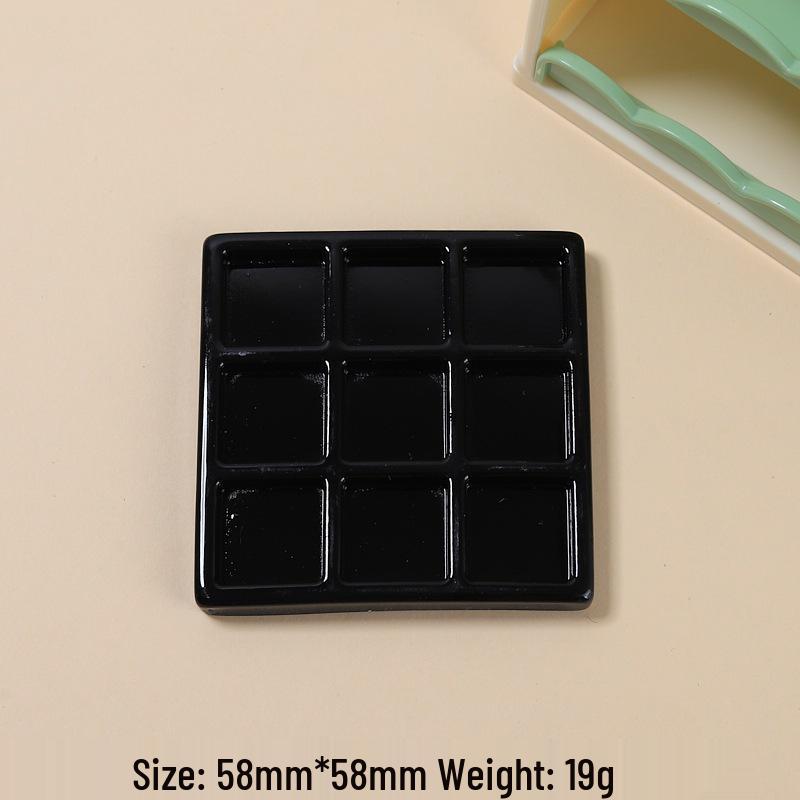 Large Multicolor Nine-Grid Plate for DIY Jewelry, Food Play & Small Accessories – Includes Cream Glue & Resin