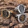 Vintage Archangel Saint Christopher Ring Stainless Steel Mens Jewelry Durable Stylish Gift