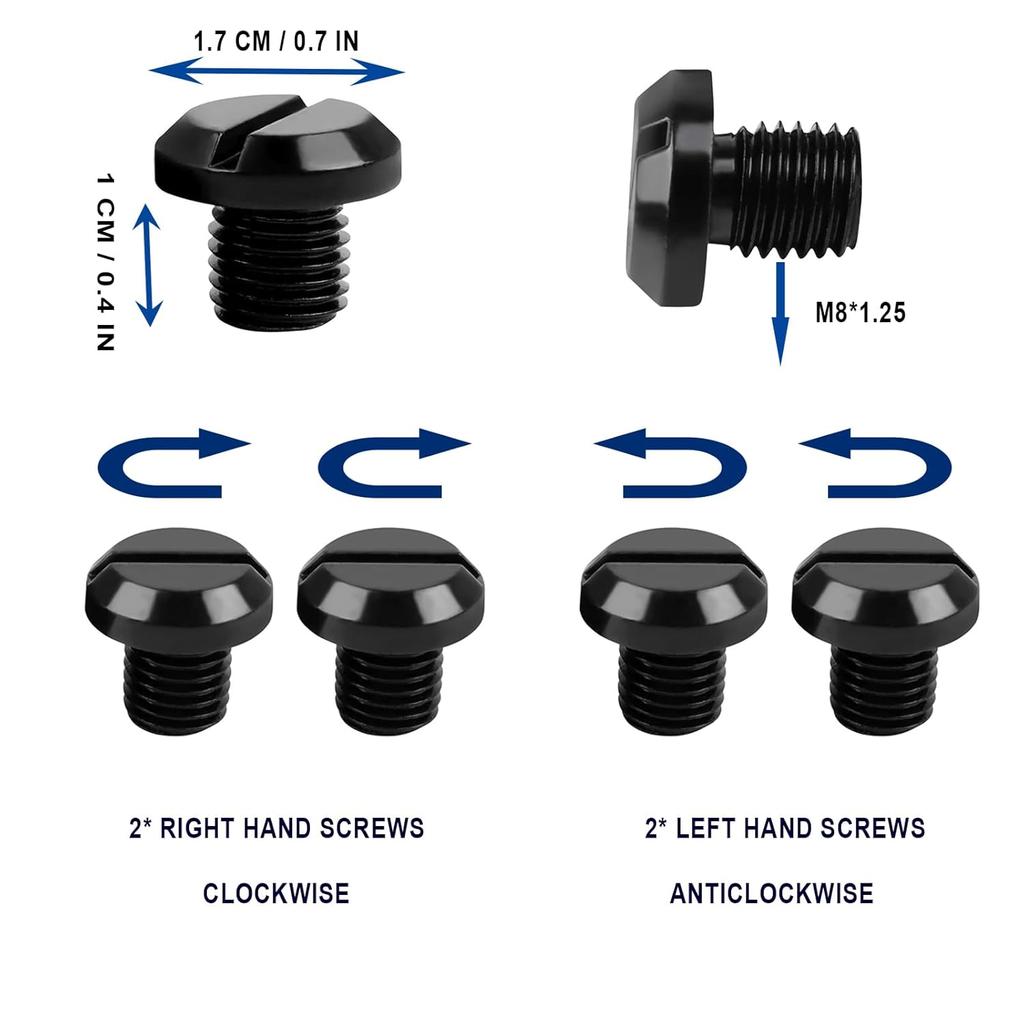 4 Pcs M8 X 1.25 mm Motorcycle Mirror Hole Plugs Aluminum Bolts Motorbike Mirror Blanking Screws Cover Caps Replacement for Streetfighter V2 V4 Diavel