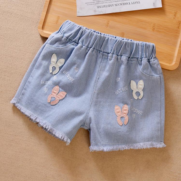 Disponibile: Pantaloncini di jeans da bambina 2025 - Nuovo stile per bambini e ragazzi, Capospalla sottile per bambine
