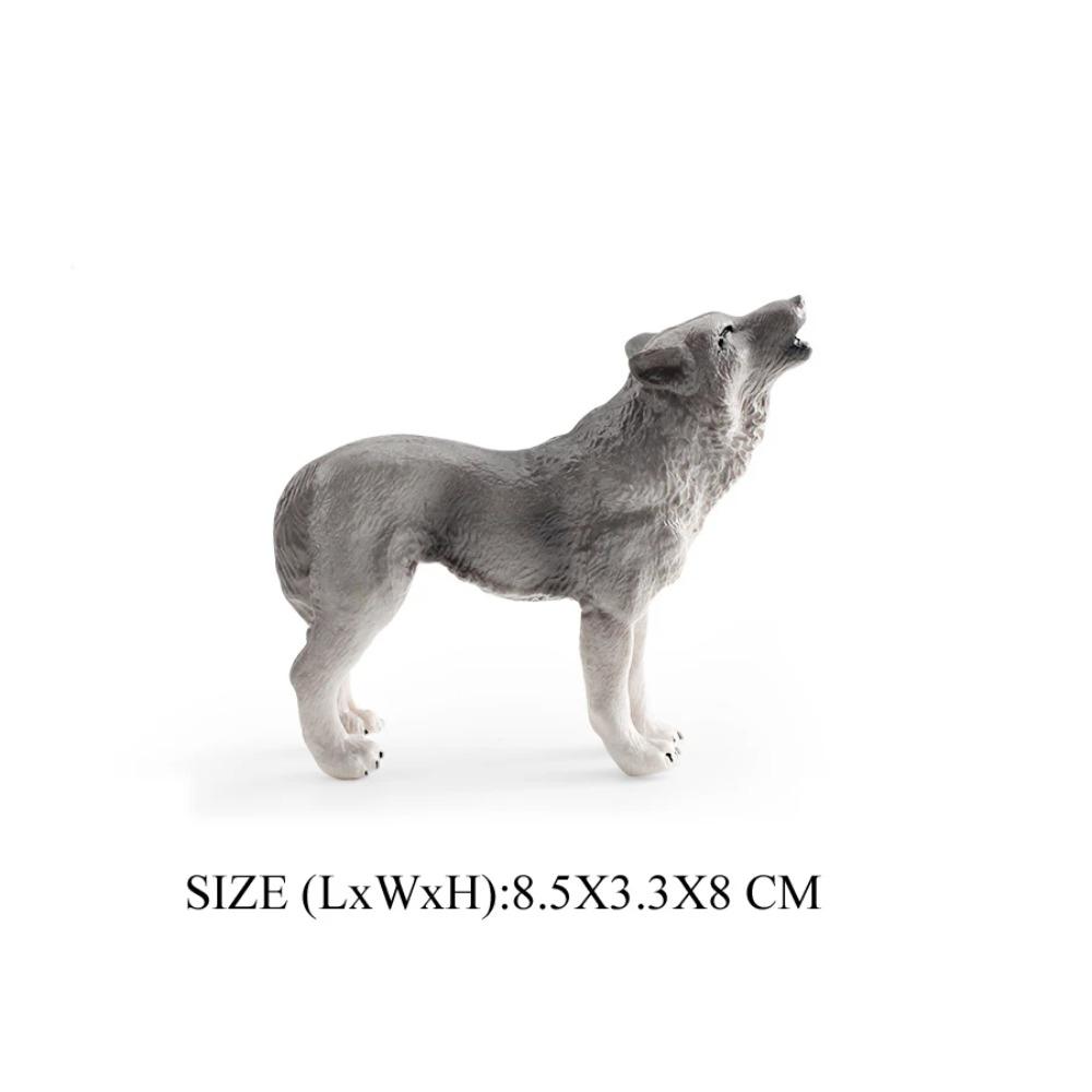 Realistische Wilde Dieren Arctische Wolf Buidelwolf Gorgonops Manenwolf Model Actiefiguren Jungle Bos Dier Speelgoed voor Kinderen