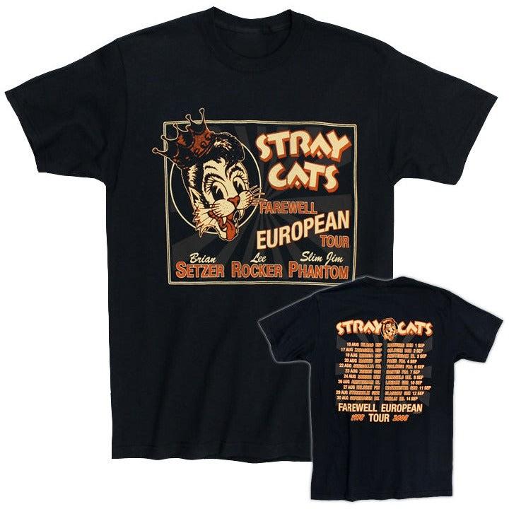 

Stray Cats - Farewell European Tour 2008 T-Shirt Size S-5XL Reprint Unisex T-Shirt XXXXL