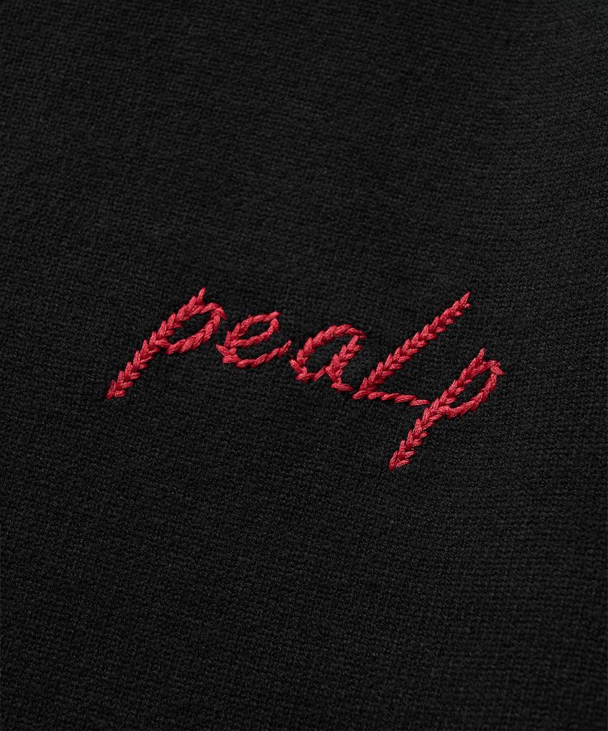 Pilpeu Hand-Embroidered Logo Knit Sweater 20(Black)