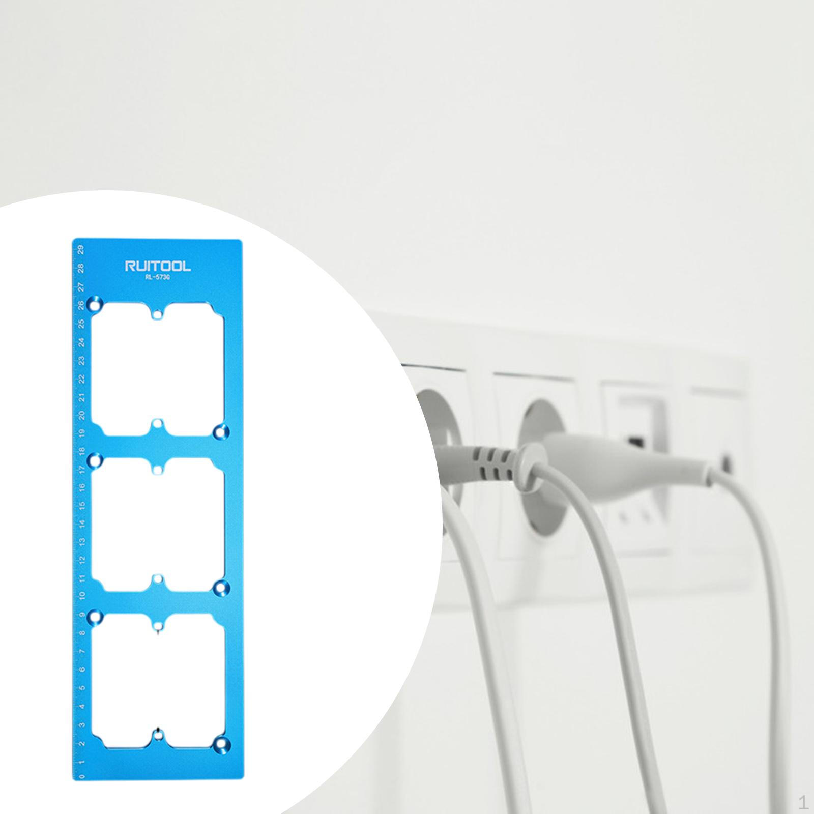 

Шаблон для отверстия розетки Электрическая вилка Трафарет Инструмент Настенные коробки Монтажный переносной кронштейн B