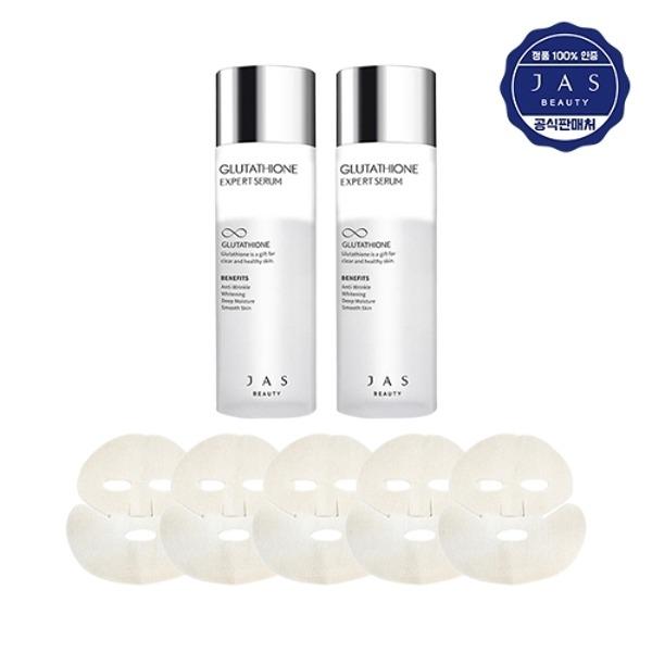 JAS Glutathione Expert Serum 130ml x2 + Carol Franck Face Sheet 5 Sheets_23822326_587807