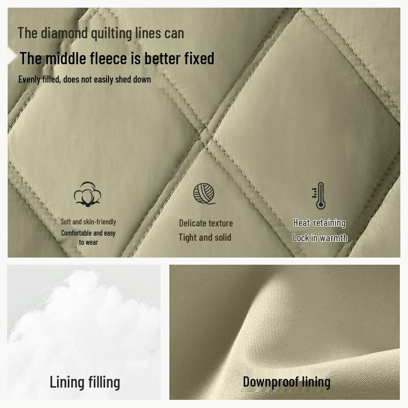 MINISO Men's 2024 Winter Thick Color-block Baseball Collar Padded Jacket