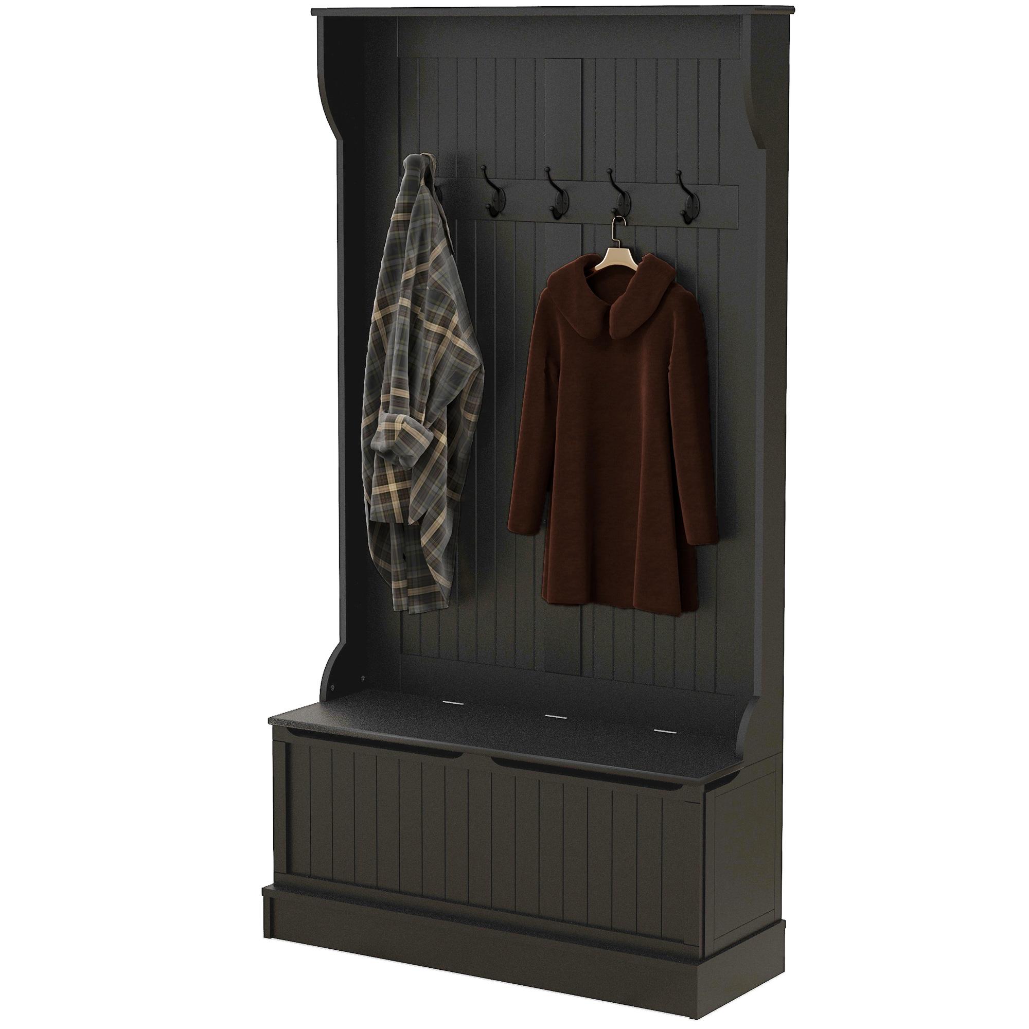 Coat Rack Shoe Bench With Storage