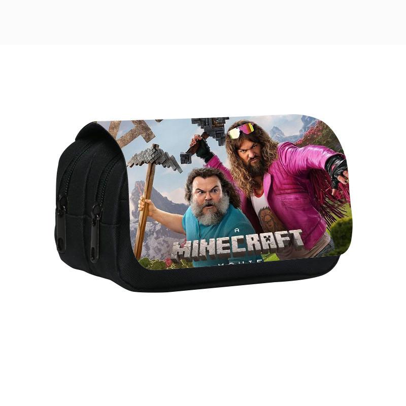Minecraft Film Steve Henry Bedruckte Doppellagige Schüler-Schreibwarentasche Für Schüler Und Bürogebrauch