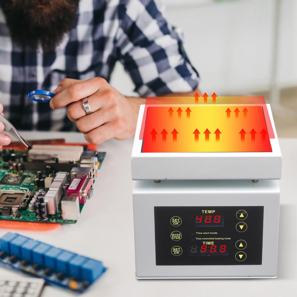 KLD constant temperature hot preheating PCB preheating PID room temperature high PCB heating area plate, station, 100100 mm, station, control, -400℃,