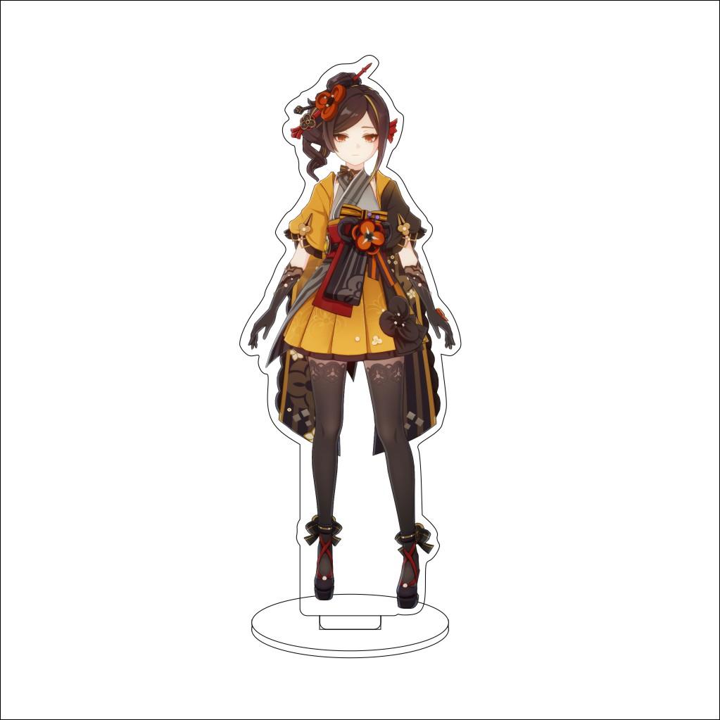 16CM Anime Genshin Impact Cosplay Acrylic Stand Ornaments Aether/Lumine/Paimon/Asmoday/Ronova  Figure Stand Halloween Gift