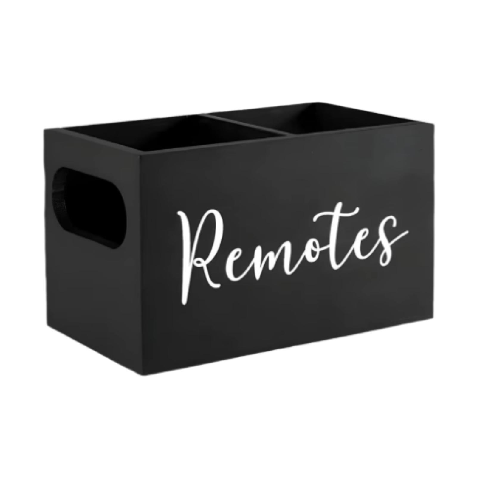 

Держатель для пульта ДУ Пультница с 2 слотами Деревянный держатель для пульта ДУ для стола для кровати гостиной офиса прикроватной тумбочки дивана чёрный